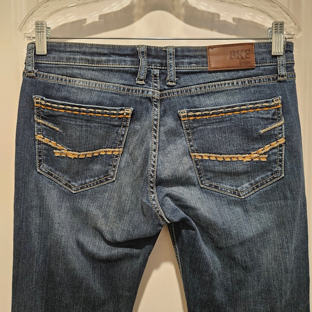 BKE Jeans Women 28L Dark Stella Bootcut Low Rise Stretch Denim Western (31x33)